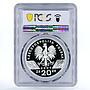 Poland 20 zlotych Swallowtail World Animals series PR68 PCGS silver coin 2001