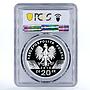 Poland 20 zlotych Lesser Horseshoe Bat World Animals PR70 PCGS silver 2010