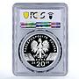 Poland 20 zlotych Porpoise World Animals series PR70 PCGS silver coin 2004