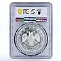 Russia 3 rubles Saint George Victorius Dragon MS68 PCGS silver coin 2015