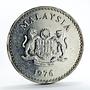 Malaysia 25 ringgit Conservation Hornbill silver coin 1976