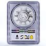 Mexico 5 pesos Endangered Wildlife Animal Manatee MS67 PCGS silver coin 2001