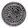 Masonic Knights Templar, Black Cross, Silver Plated coin, Token, Souvenir