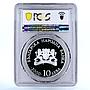 Bulgaria 10 leva Church of Pantokrator in Nessebar PR68 PCGS silver coin 2000