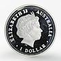Australia 1 dollar Year of The Goat Lunar Series I proof silver coin 2003