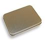 Metal case for 2 coins, Square shape, box, collecting