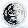 Mongolia 500 togrog Taj Mahal proof silver coin 2008
