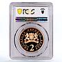Bulgaria 2 leva Painter Zahariy Zograf Art PR69 PCGS copper coin 2010