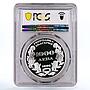 Bulgaria 1000 leva Union with East Rumelia Woman PR68 PCGS silver coin 1995