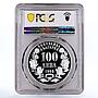 Bulgaria 100 leva National Parliament Building PR69 PCGS silver coin 1993