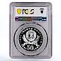 Bulgaria 50 leva State Anniversary Mother and Child PR68 PCGS silver coin 1981