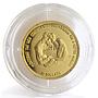 Niue 10 dollars Entering New Century Better World Sprout in palms gold coin 1999