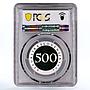 Slovenia 500 tolarjev The 1st Railway Railroad Trains PR69 PCGS silver coin 1996