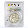 Bulgaria 500 leva Football World Cup in France PR68 PCGS silver coin 1996