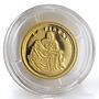 Andorra 2 dinars La Pietat Michelangelo Statue Art gold coin 2008