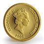 Solomon island 10 dollars Prospecting for gold Prospector gold coin 2005