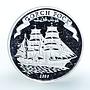 Somalia 5000 shillings Gorch Fock ship proof silver coin 1998