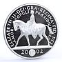 Britain 5 pounds Royal Golden Jubilee Queen on Horseback proof silver coin 2002