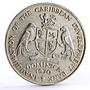 Dominica 4 dollars FAO Food Sugar Bananas Feed the Mankind CuNi coin 1970