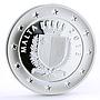 Malta 10 euro Poet Dum Karm Psaila Poetry Literature proof silver coin 2013