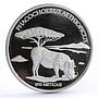 Mozambique 1000 meticais Endangered Wildlife Desert Warthog silver coin 2004