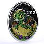 Niue 1 dollar Lunar Calendar series Year of the Dragon colored silver coin 2012