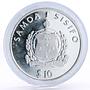 Samoa 10 dollars SMS Adler Ship Clipper Steamer proof silver coin 2003