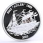 Samoa 10 dollars SMS Adler Ship Clipper Steamer proof silver coin 2003