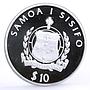 Samoa 10 dollars SMS Adler Ship Clipper Steamer proof silver coin 2003