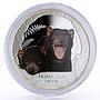 Tuvalu 1 dollar Endangered Wildlife Tasmanian Devil Fauna proof silver coin 2013