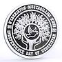 Uzbekistan 50000 som National Independence Day Dove Bird proof silver coin 2021