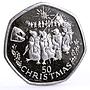 Gibraltar 50 pence Holidays Saints Christmas Penguin Parade CuNi coin 1995
