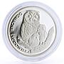 Poland 500 zlotych Endangered Wildlife Owl Birds Fauna proof silver coin 1986