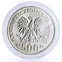 Poland 500 zlotych Endangered Wildlife Owl Birds Fauna proof silver coin 1986