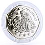 Tonga 1 paanga Holidays Christmas Jesus Was Born Joseph and Mary CuNi coin 1983