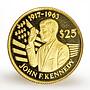 Niue 25 dollars Death of John F. Kennedy 1917-1963 President gold coin 1994