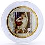 Cook Islands 20 dollars Renoir Art The Sleeping Bather colored silver coin 2012