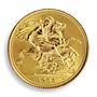 Britain 1 Sovereign George slaying dragon Gratia Elizabeth II gold coin 1963