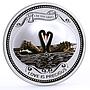 Niue 2 dollars Love is Precious Black Swans proof silver coin 2009