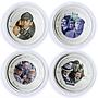 Cook Islands set of 4 coins The Adventures of Sherlock Holmes silver coins 2007