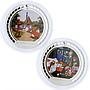 Niue set of 2 coins Three from Prostokvashino colored silver coins 2009