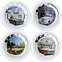 Niue set of 4 coins Old Soviet Cars colored silver coins 2010