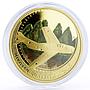 Tuvalu set of 5 coins Fighter Planes Evolution gilded silver coins 2006