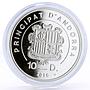 Andorra 10 diners Holy Helpers series St. Christopher proof silver coin 2010