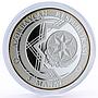 Azerbaijan 5 manat European Games in Baku Archery silver coin 2015