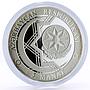 Azerbaijan 5 manat European Games in Baku Wrestling silver coin 2015