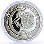 Azerbaijan 5 manat European Games in Baku Wrestling silver coin 2015