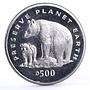 Bosnia and Herzegovina 500 dinara Endangered Wildlife Black Bear CuNi coin 1994