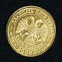 Russia 25 rubles Zodiac Taurus Bull gold 2005