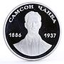 Abkhazia 10 apsars Famous Abkhazians Poet Samson Chanba silver coin 2009